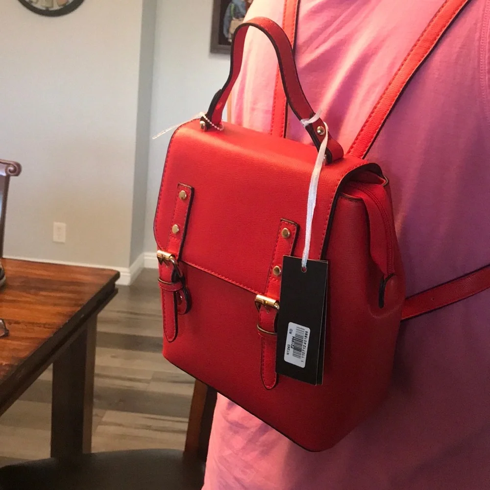 la Tierra fashion red backpack